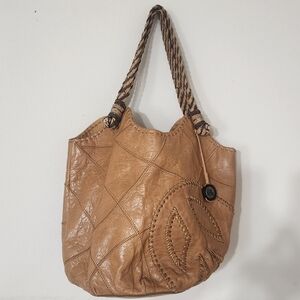 The Sak Indio large  Satchel Bag boho hippie festival Peace sign Sol fest